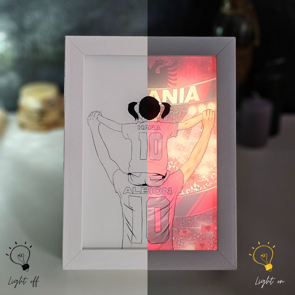 Personalisierte Lichtbox - Albanien