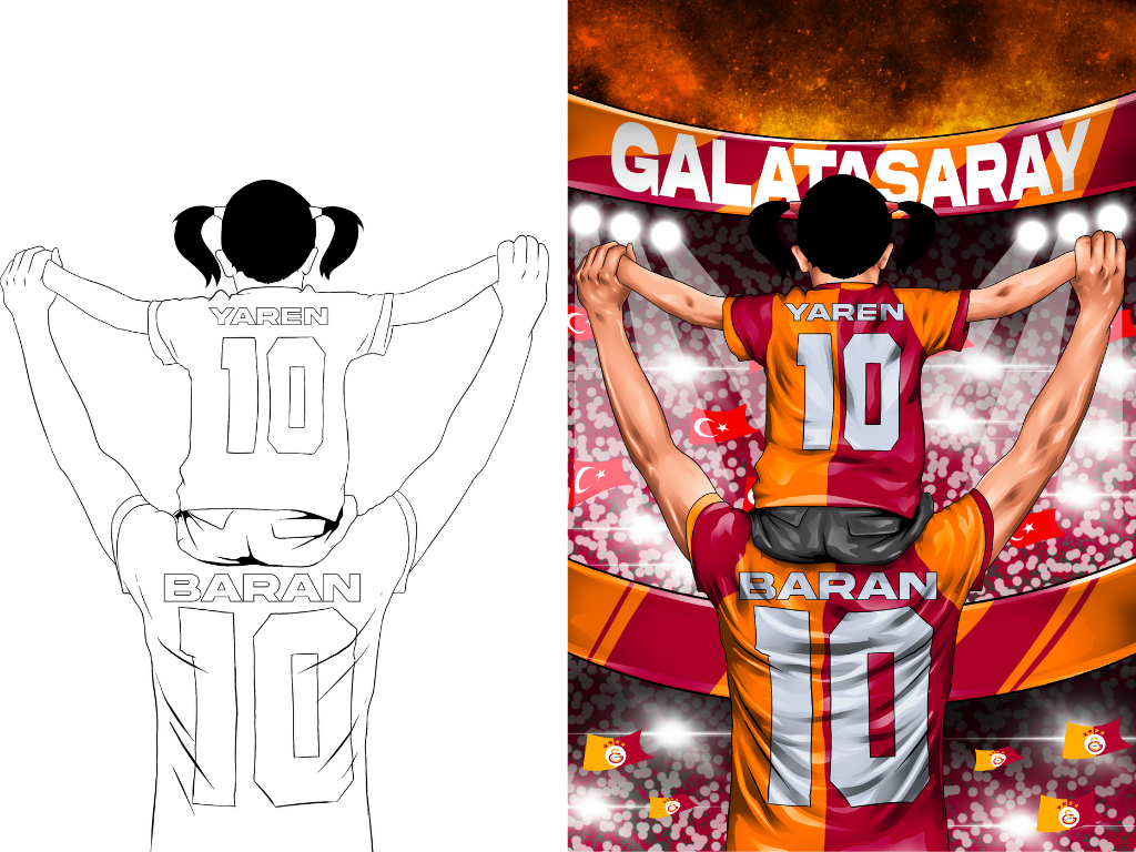 Personalisierte Lichtbox - Galatasaray