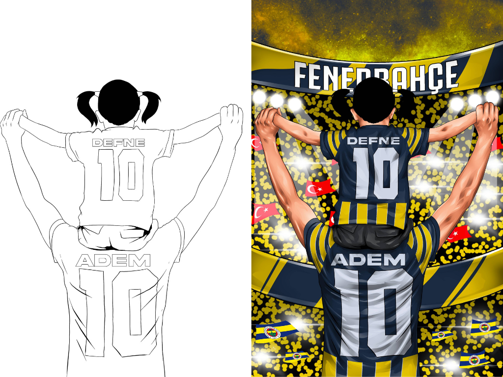 Personalisierte Lichtbox - Fenerbahce
