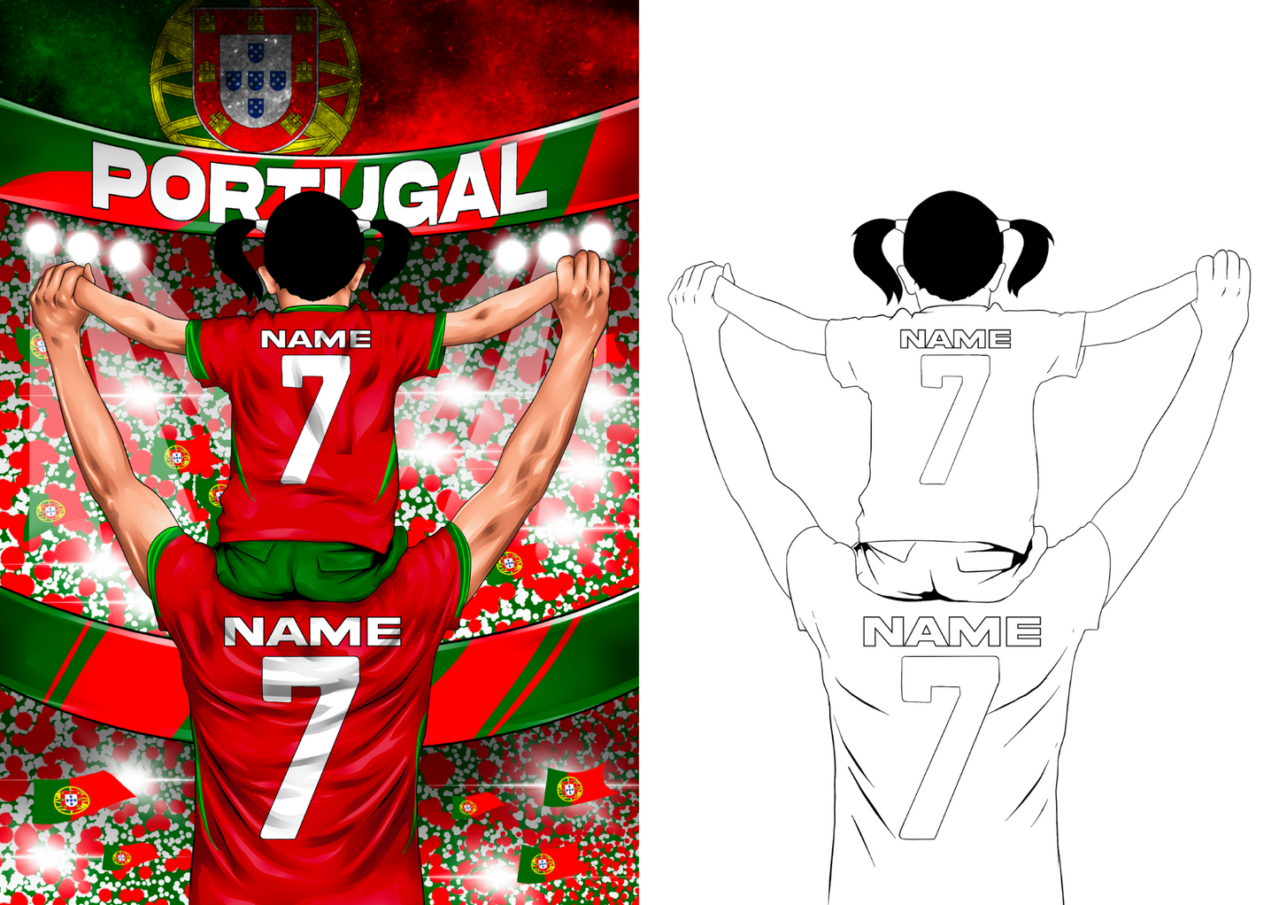 Personalisierte Lichtbox - Portugal