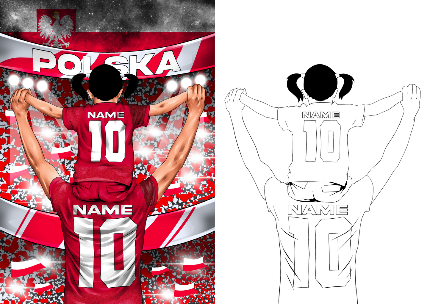 Personalisierte Lichtbox - Polen