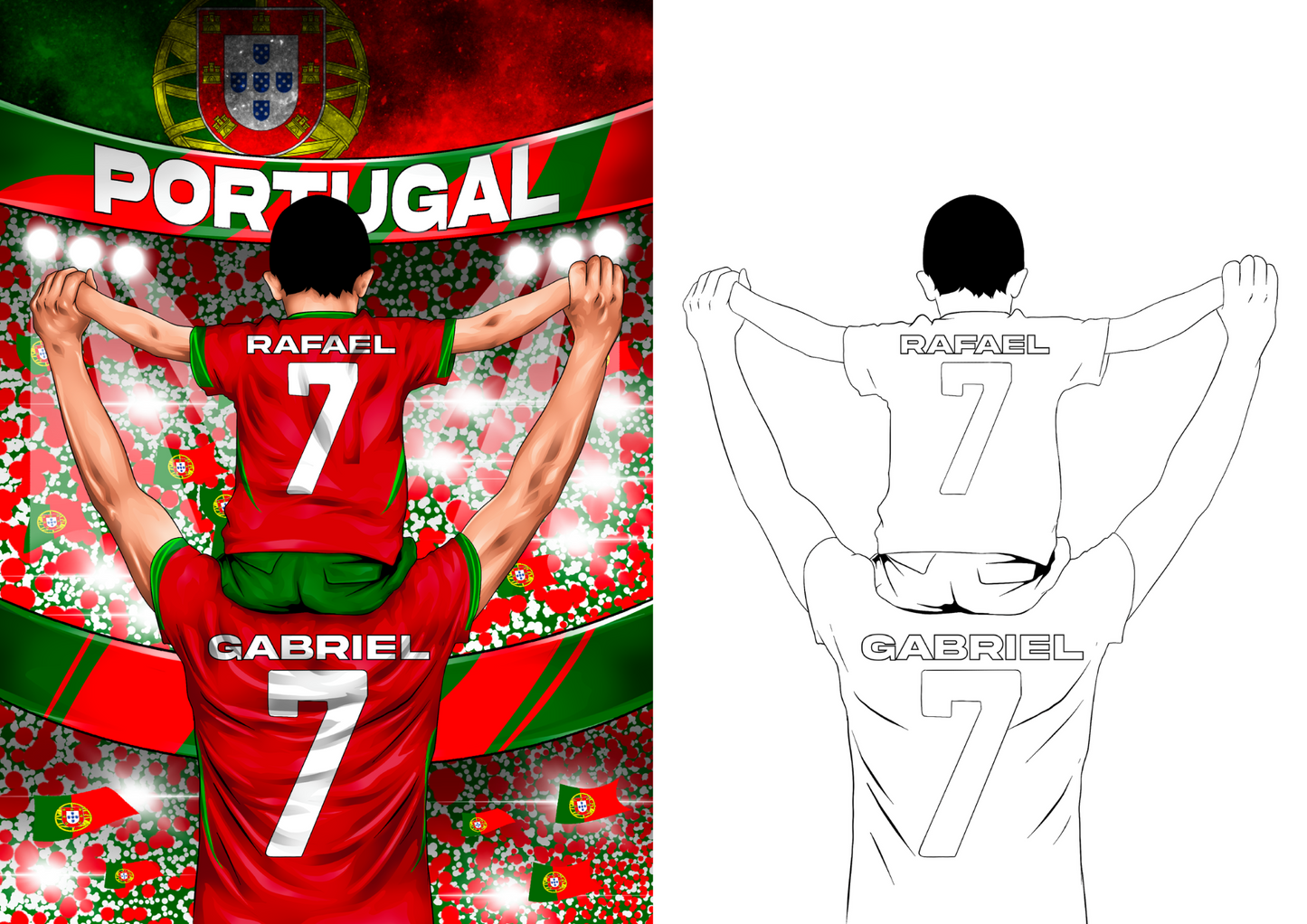 Personalisierte Lichtbox - Portugal