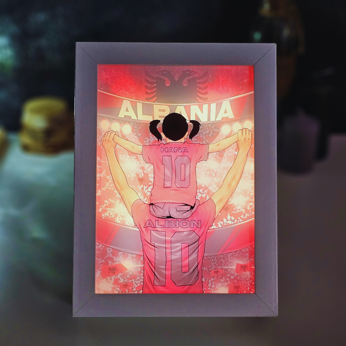Personalisierte Lichtbox - Albanien