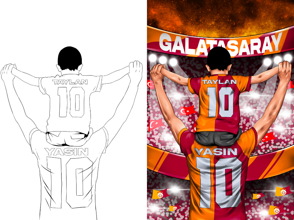 Personalisierte Lichtbox - Galatasaray