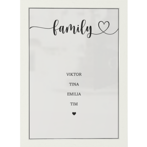 Individualisierbares Family Poster mit Namen